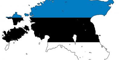 Map of Estonia flag