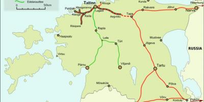 Map of Estonian railways
