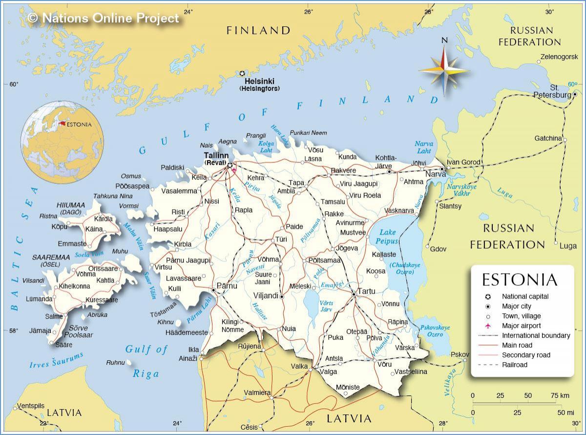 map of Estonia city