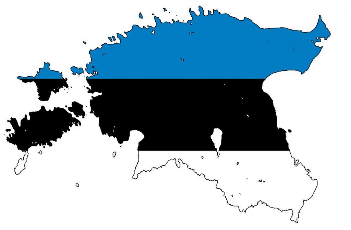 map of Estonia flag