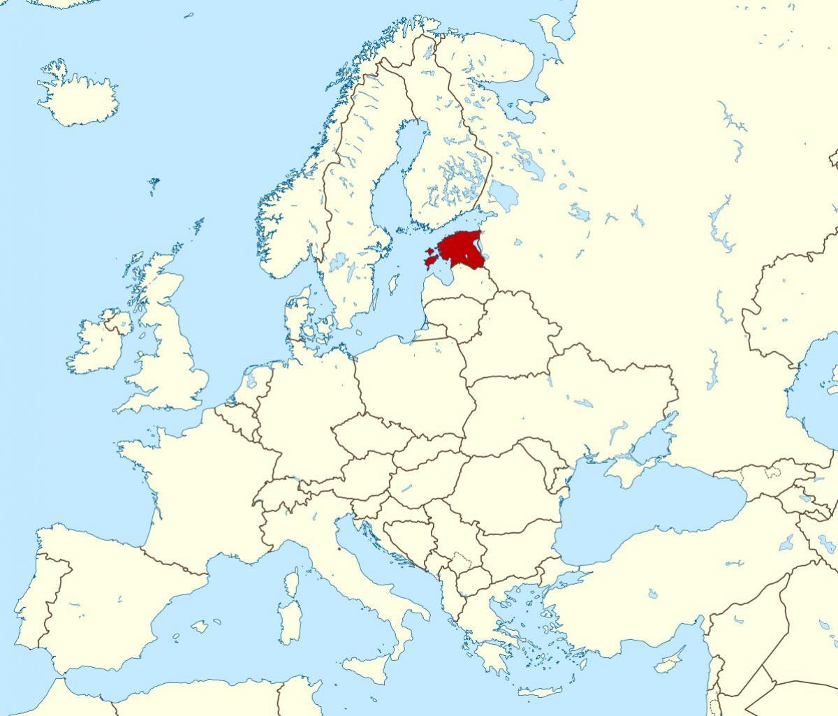 Estonia location on world map