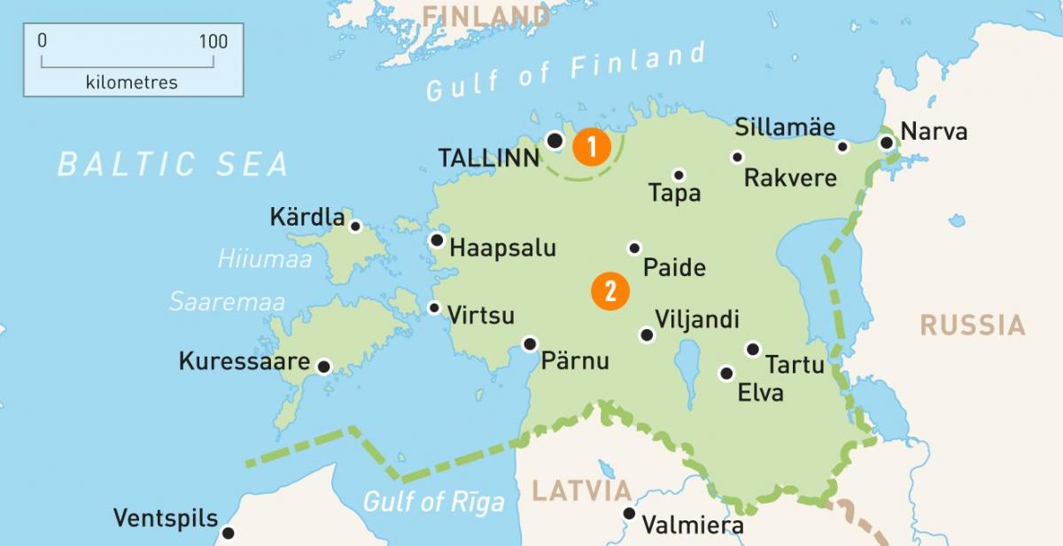 a map of Estonia