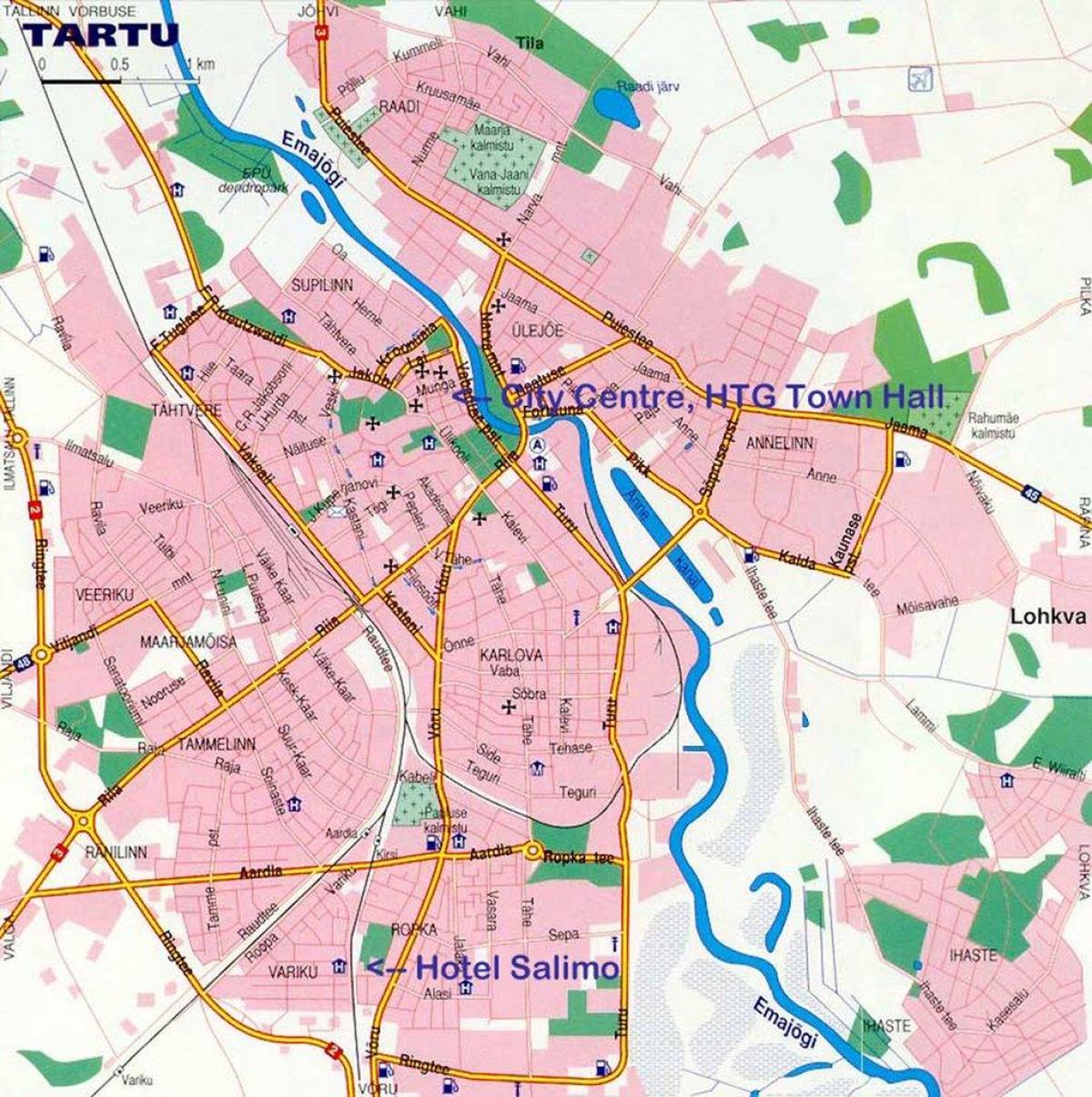 map of tartu Estonia